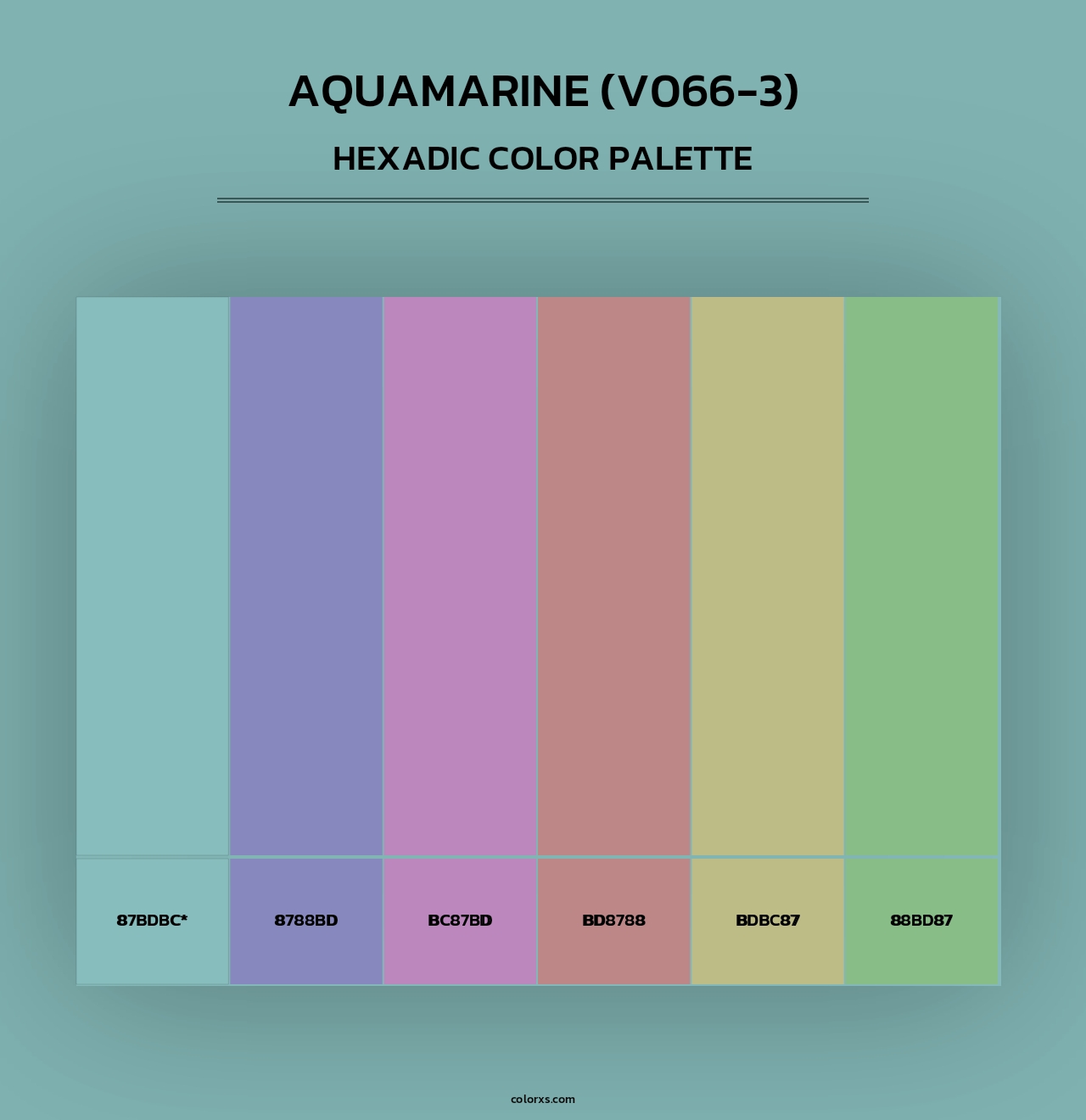 Aquamarine (V066-3) - Hexadic Color Palette