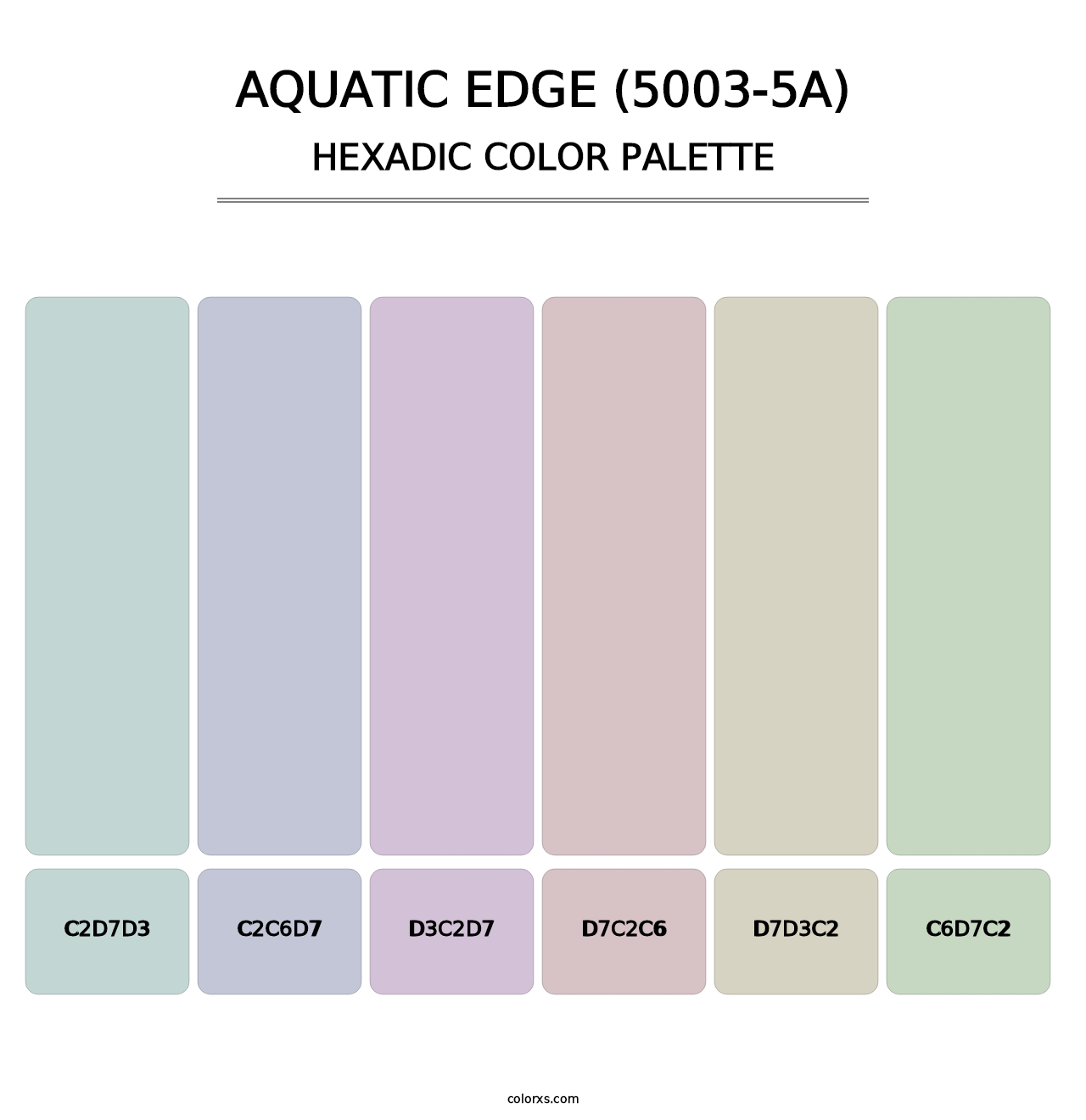 Aquatic Edge (5003-5A) - Hexadic Color Palette