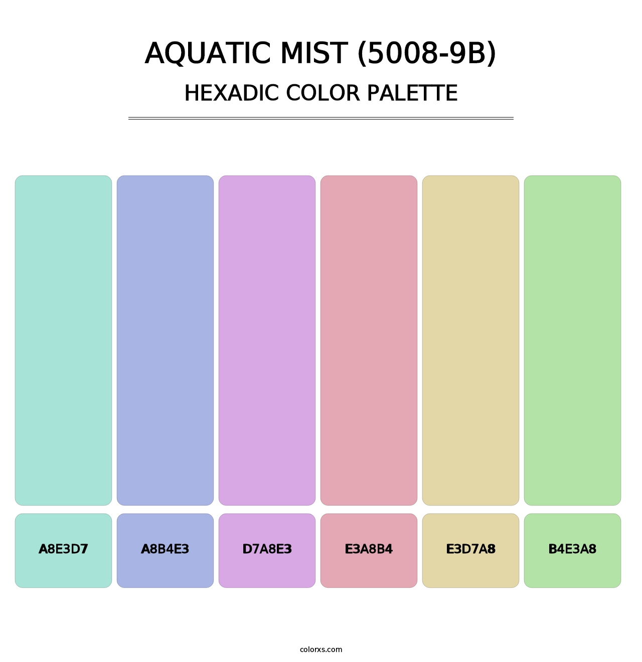 Aquatic Mist (5008-9B) - Hexadic Color Palette