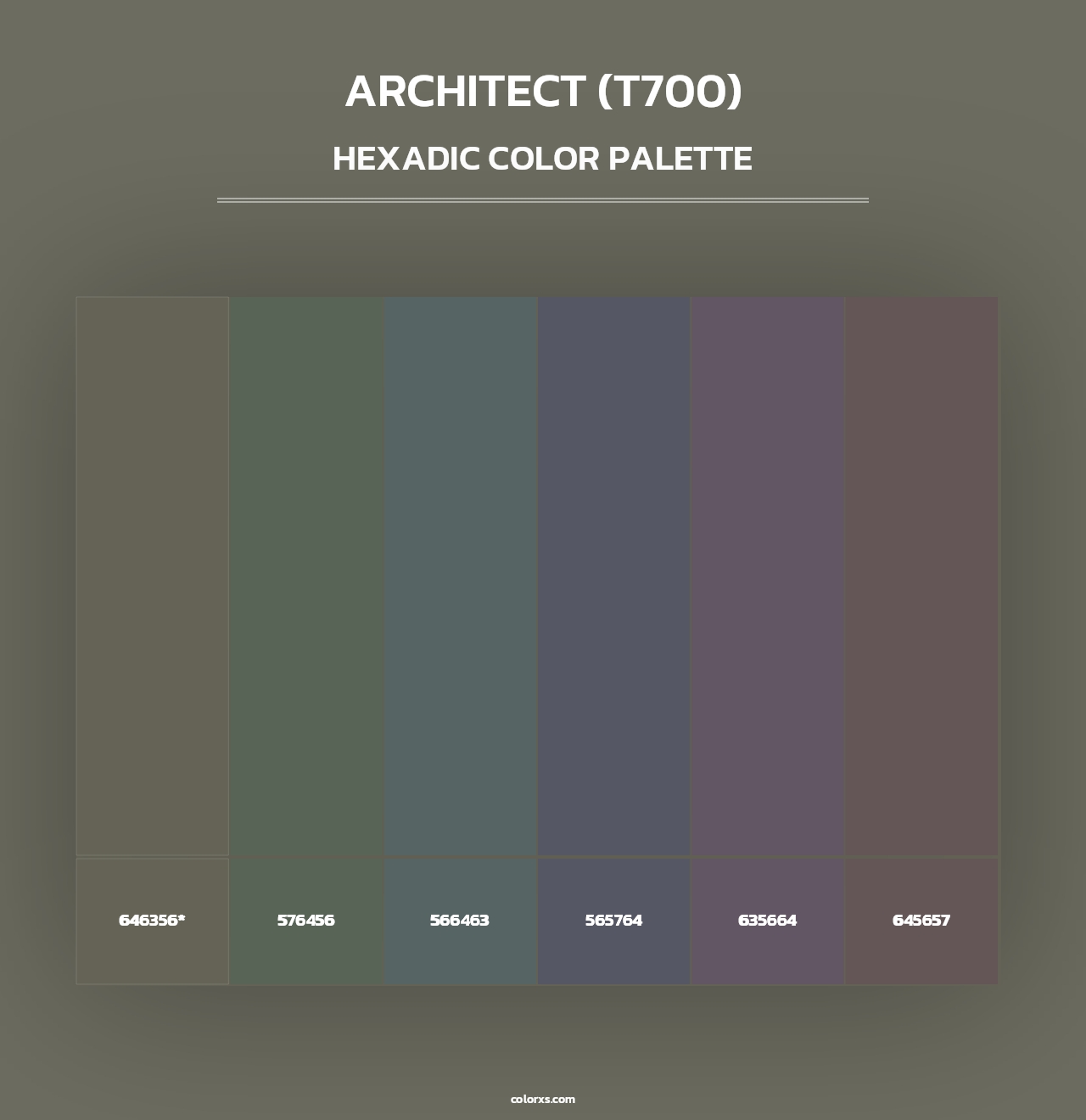 Architect (T700) - Hexadic Color Palette