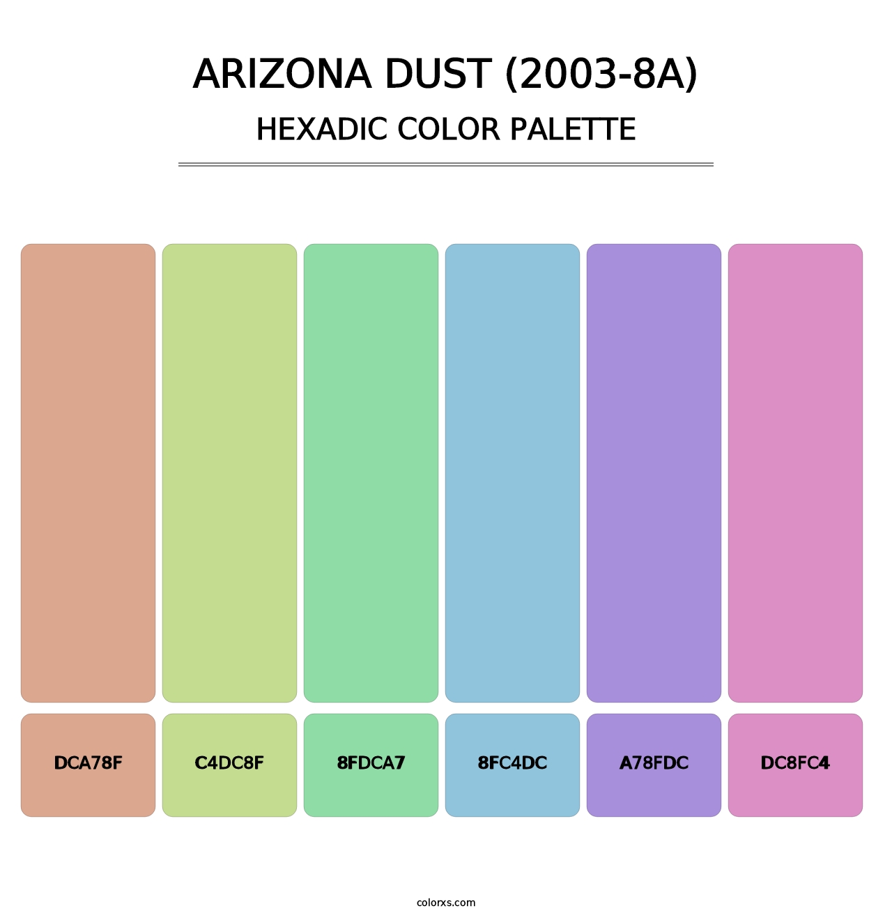Arizona Dust (2003-8A) - Hexadic Color Palette