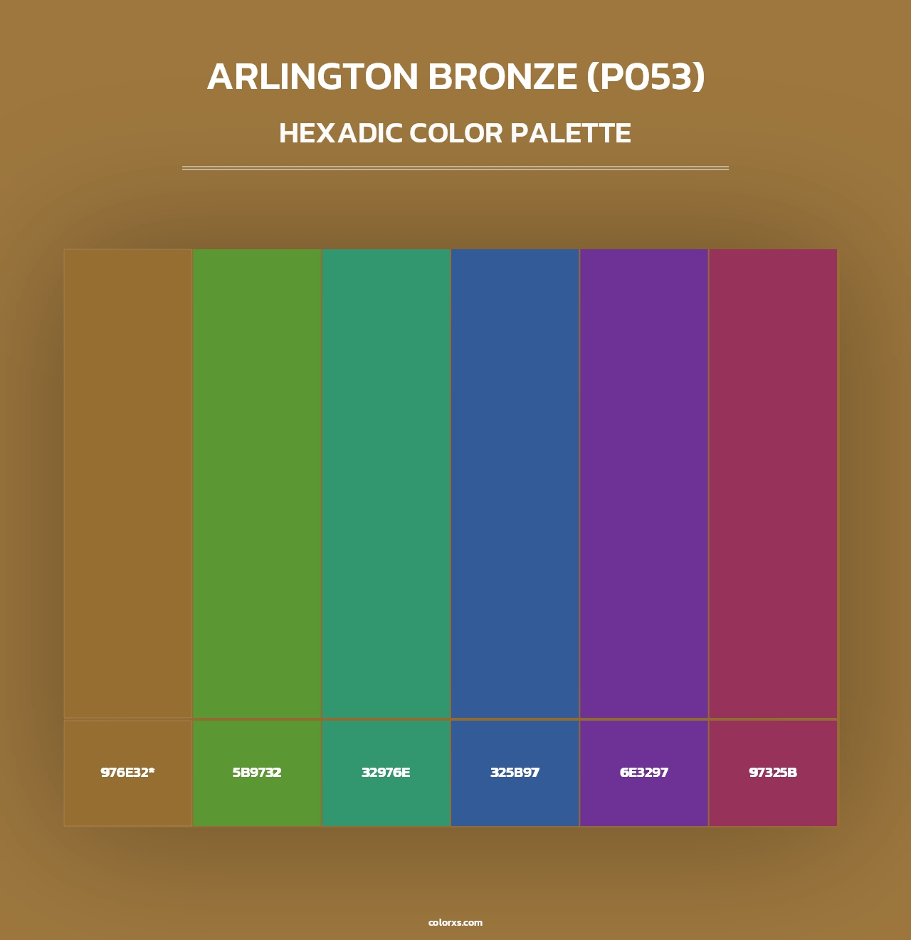 Arlington Bronze (P053) - Hexadic Color Palette