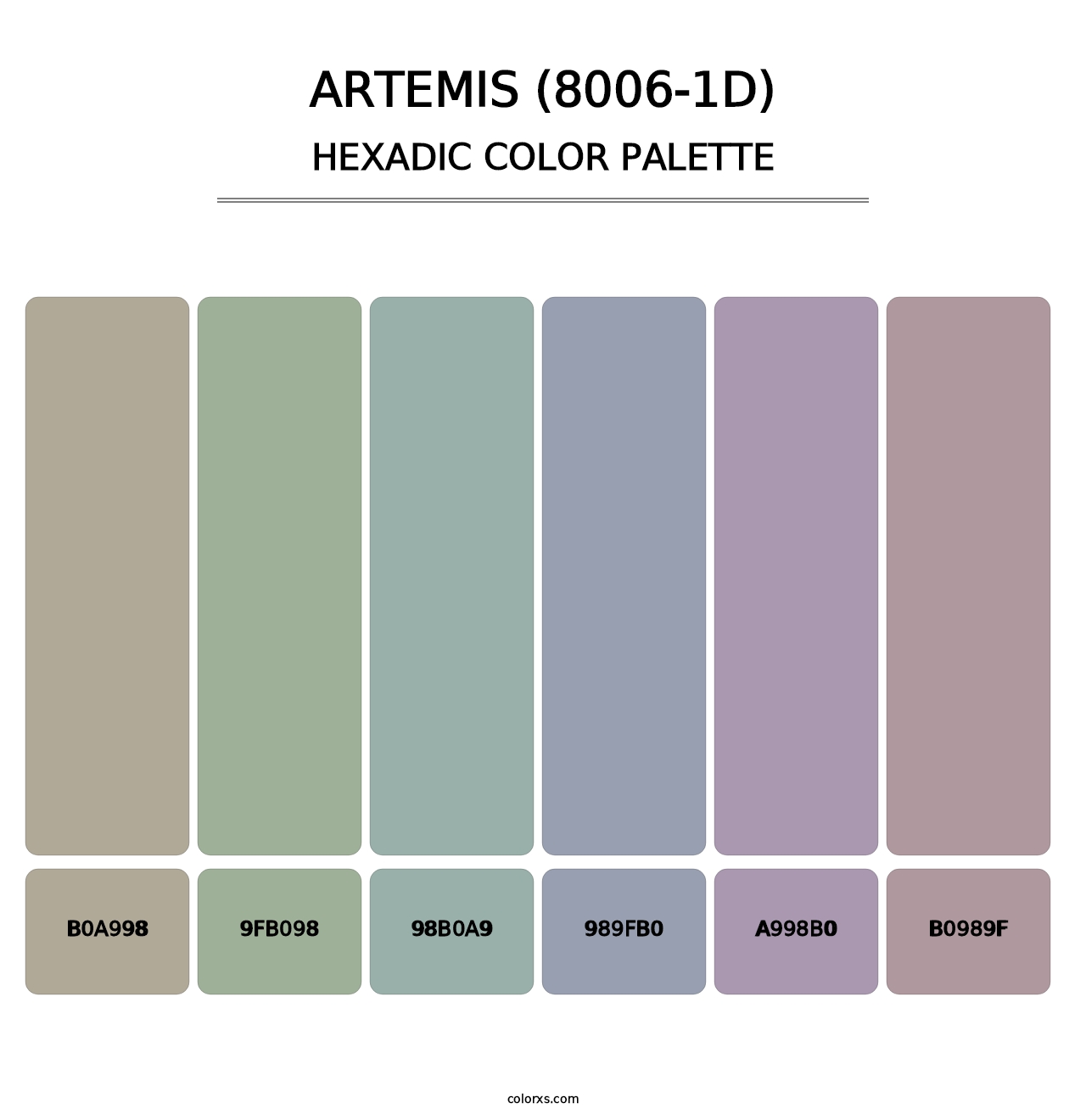 Artemis (8006-1D) - Hexadic Color Palette
