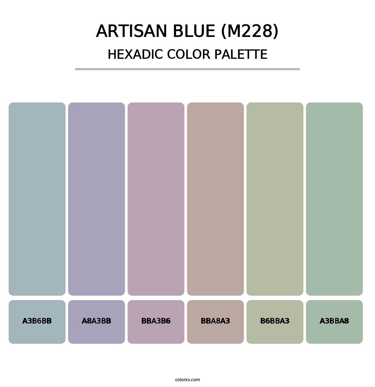 Artisan Blue (M228) - Hexadic Color Palette