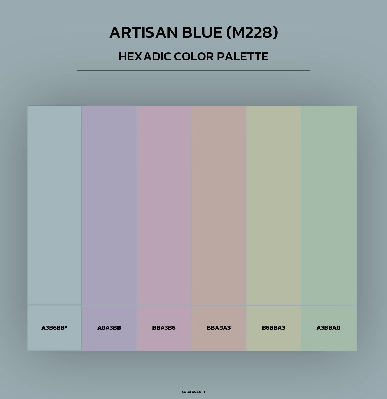Artisan Blue (M228) - Hexadic Color Palette