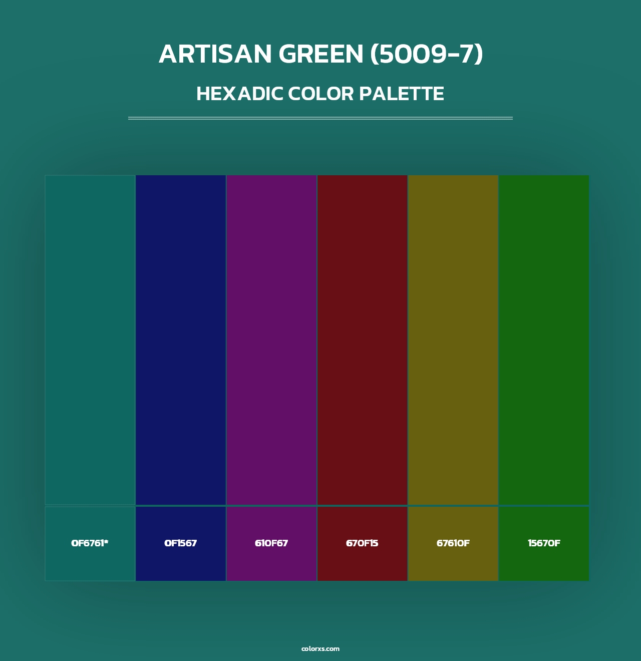 Artisan Green (5009-7) - Hexadic Color Palette