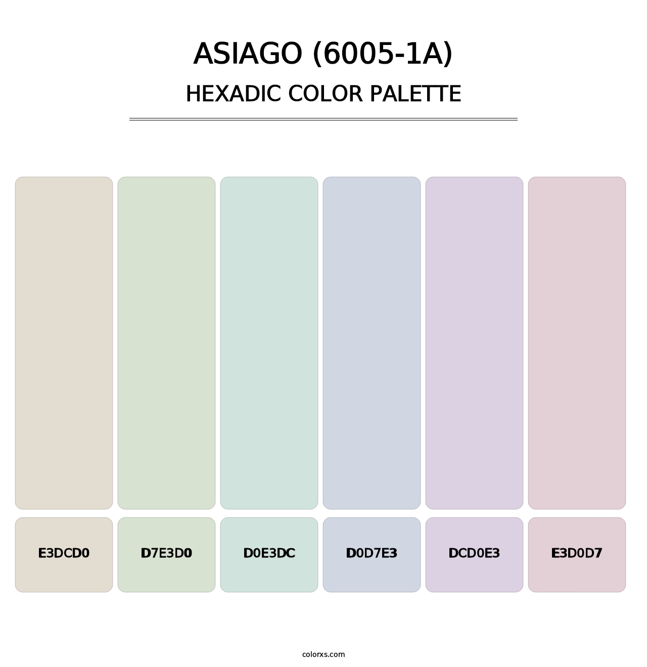 Asiago (6005-1A) - Hexadic Color Palette