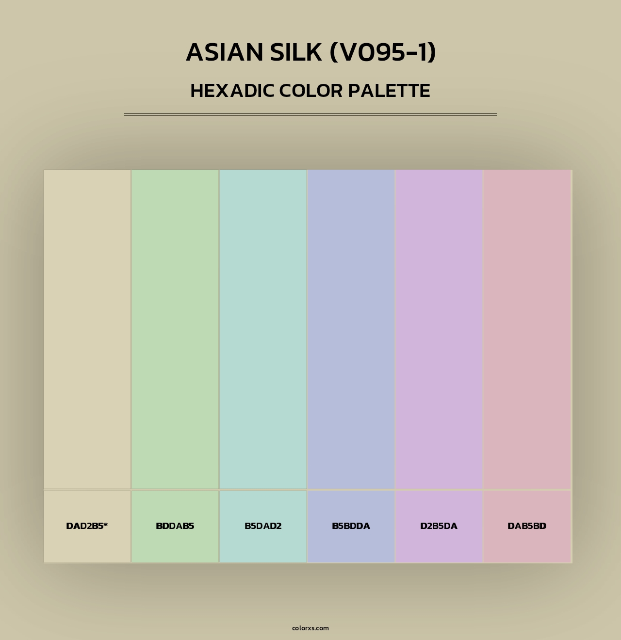 Asian Silk (V095-1) - Hexadic Color Palette
