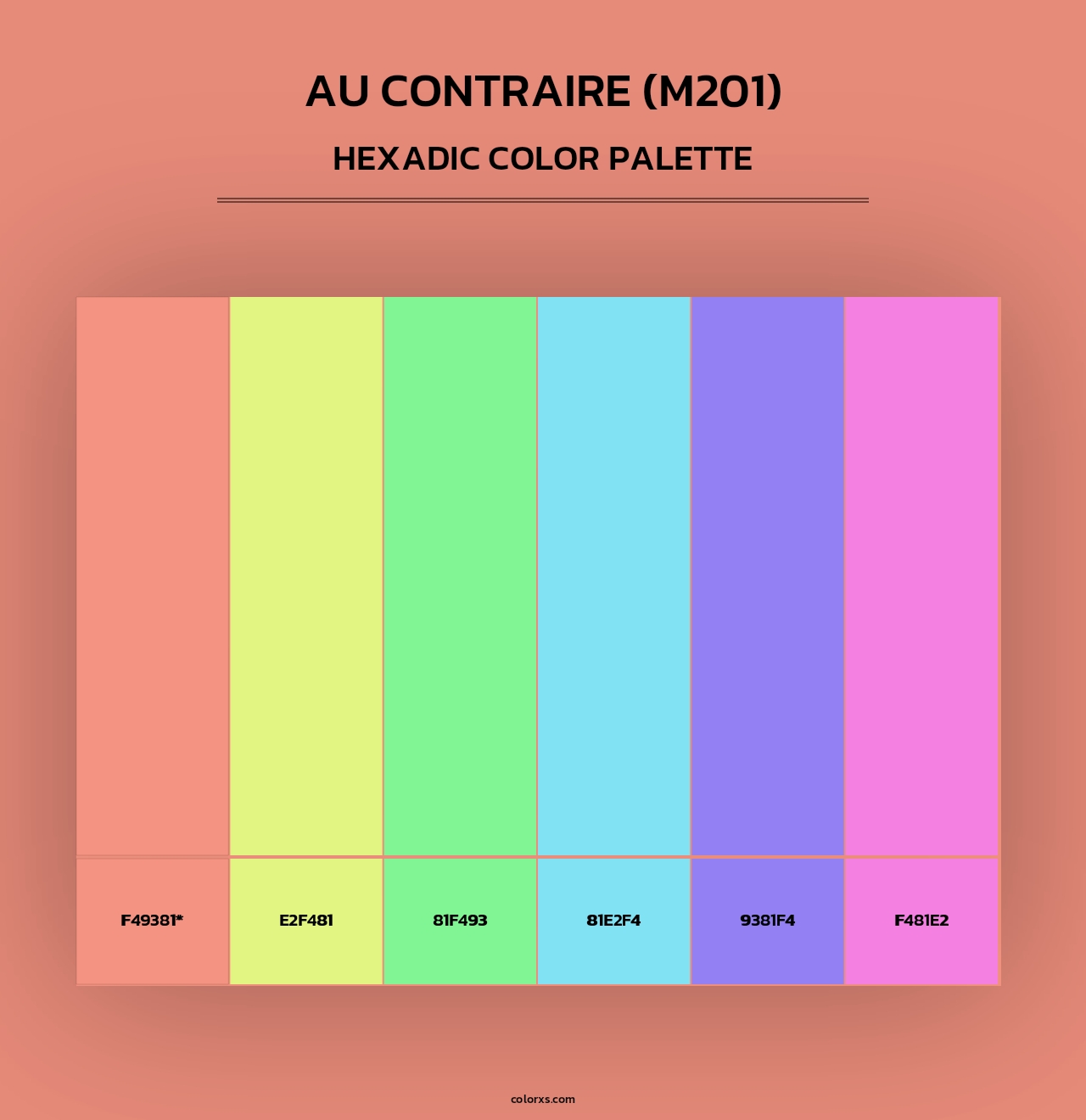 Au Contraire (M201) - Hexadic Color Palette