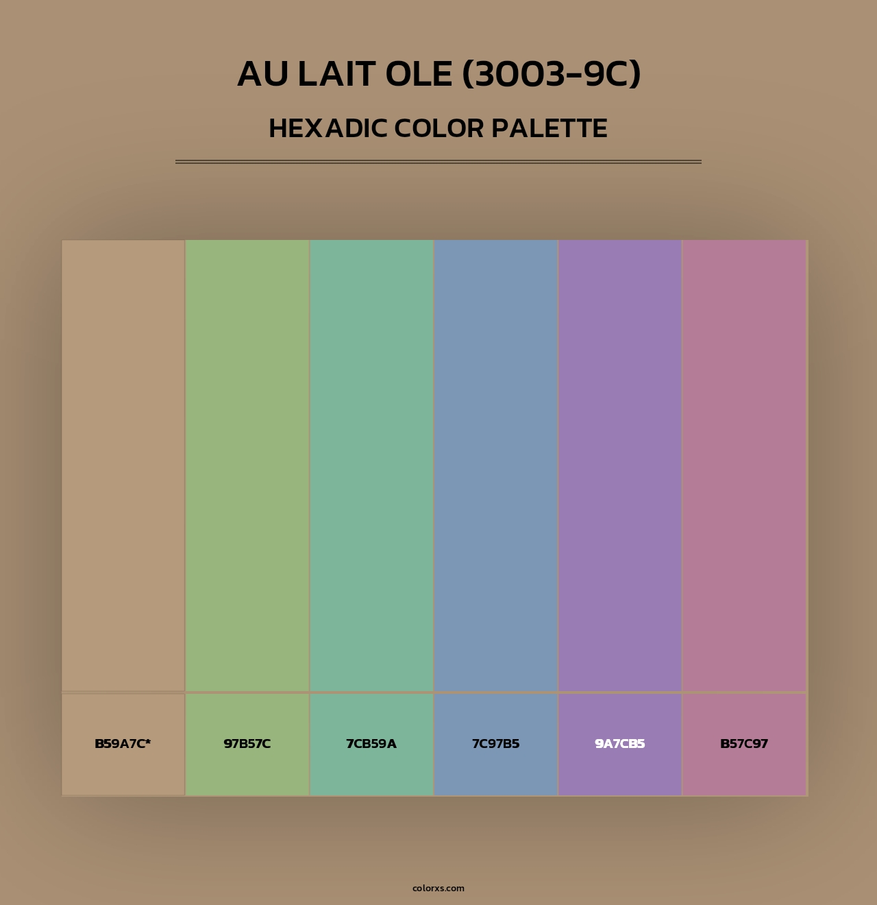 Au Lait Ole (3003-9C) - Hexadic Color Palette