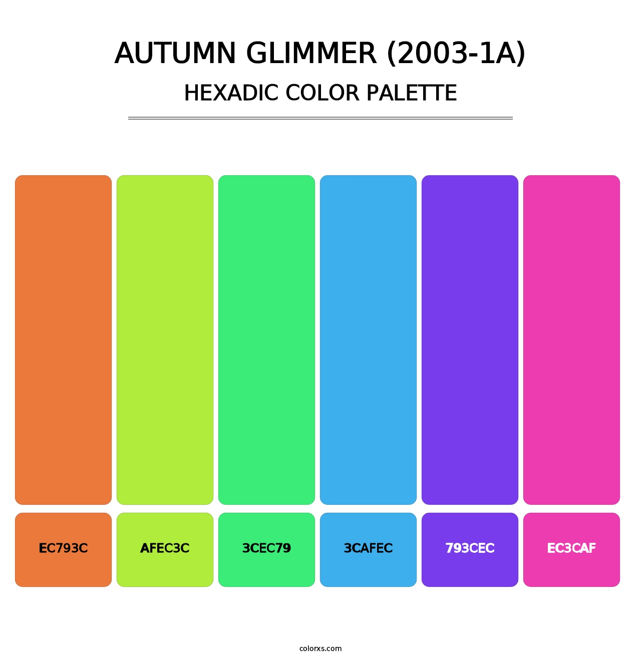 Autumn Glimmer (2003-1A) - Hexadic Color Palette
