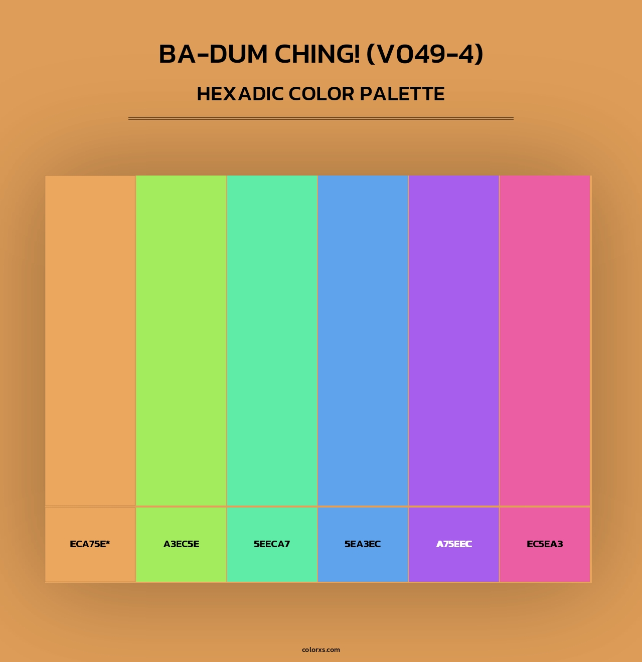 Ba-Dum Ching! (V049-4) - Hexadic Color Palette
