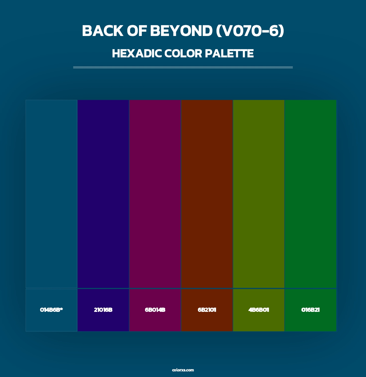 Back of Beyond (V070-6) - Hexadic Color Palette