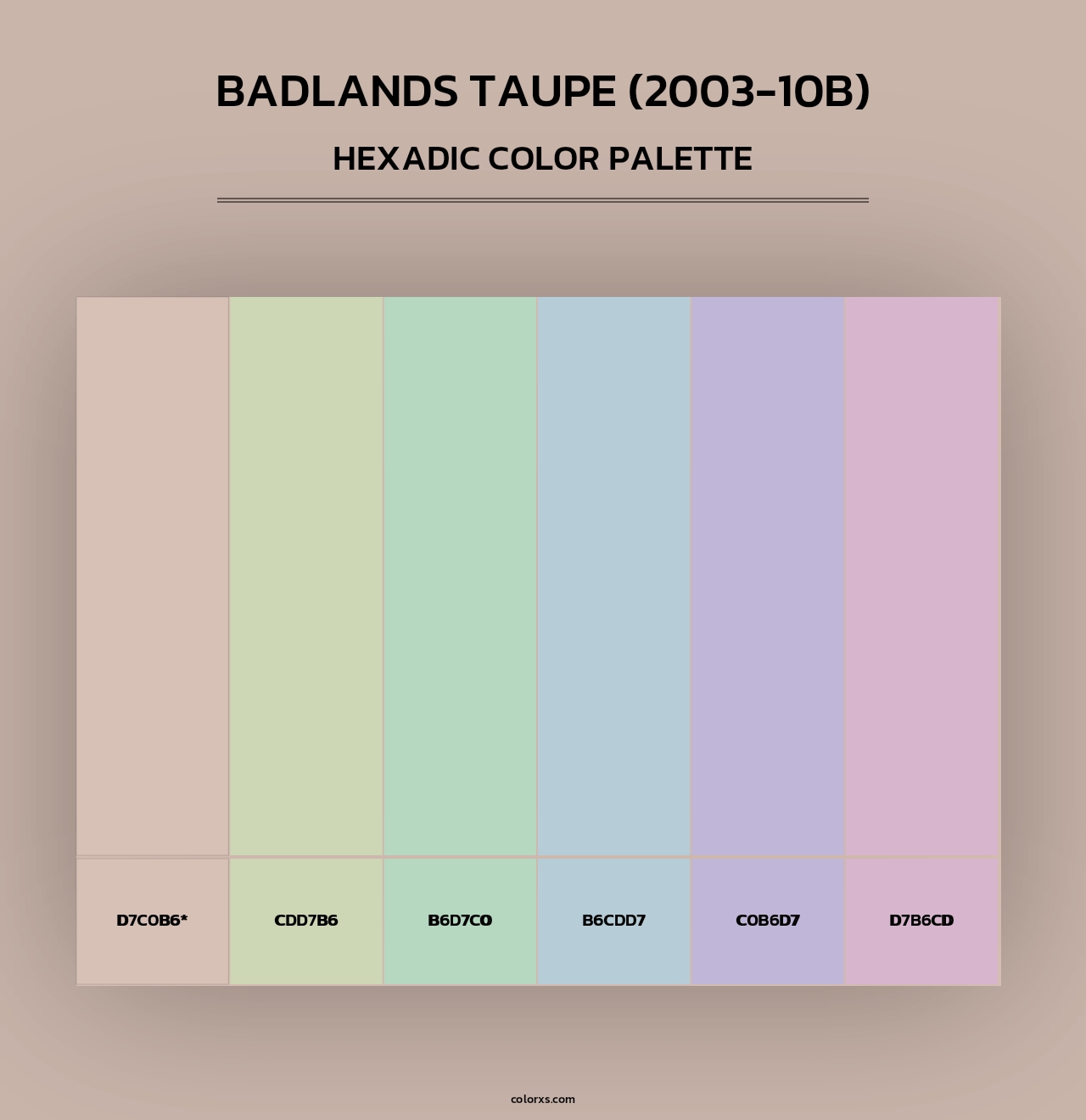 Badlands Taupe (2003-10B) - Hexadic Color Palette