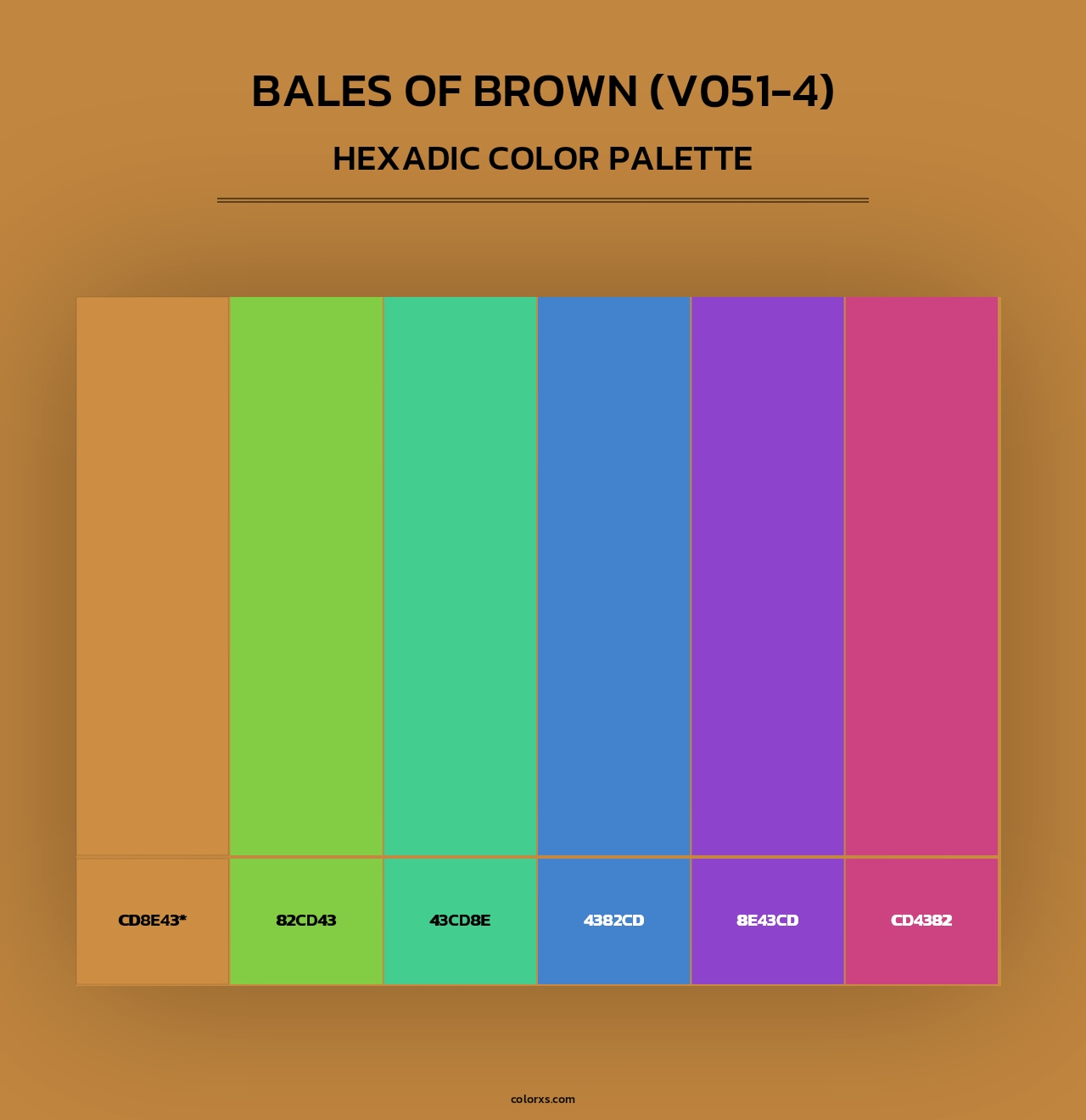 Bales of Brown (V051-4) - Hexadic Color Palette
