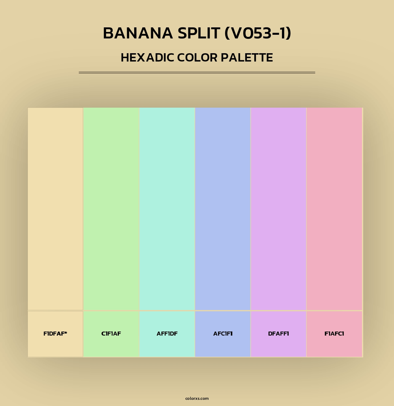 Banana Split (V053-1) - Hexadic Color Palette