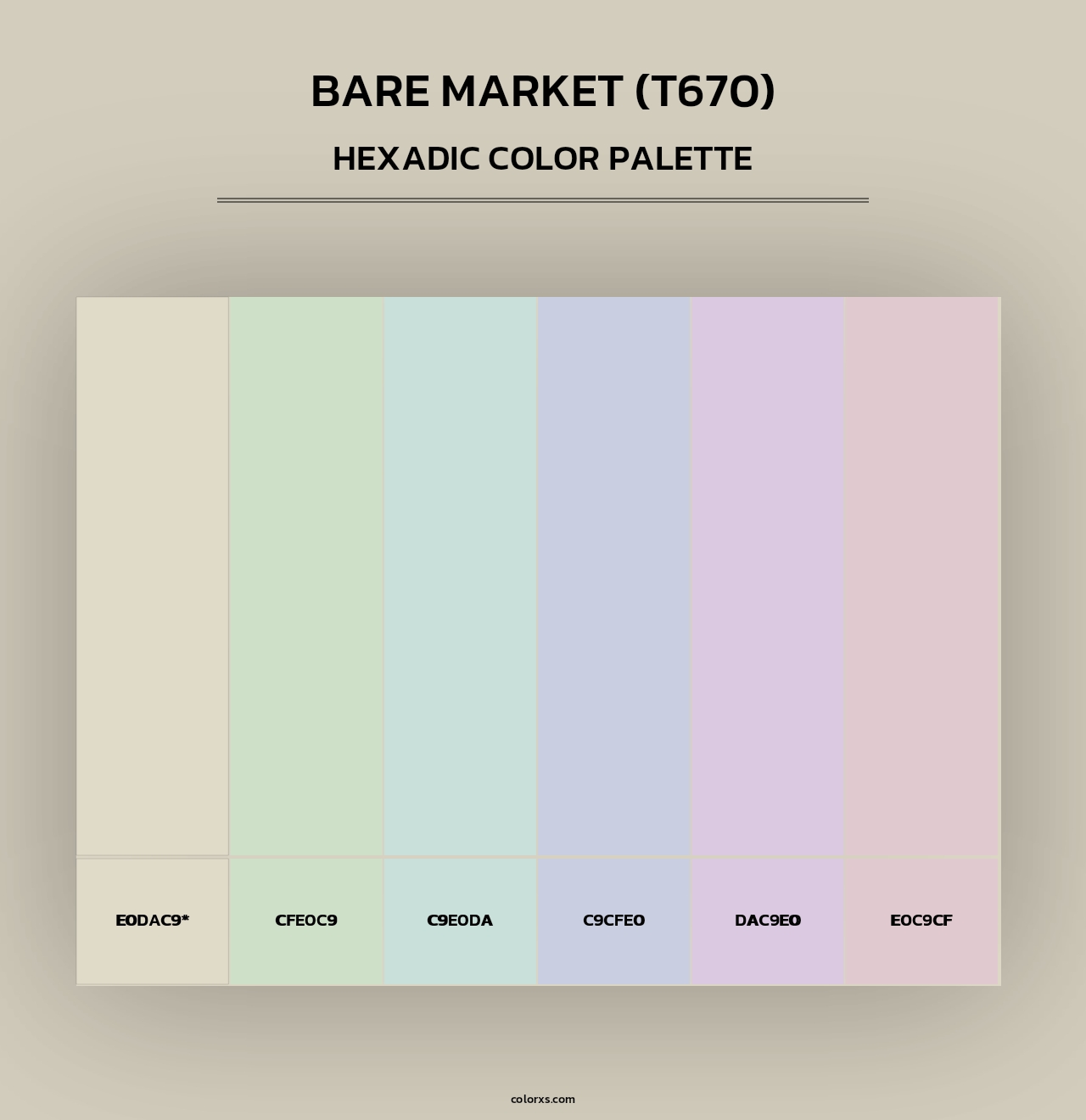 Bare Market (T670) - Hexadic Color Palette