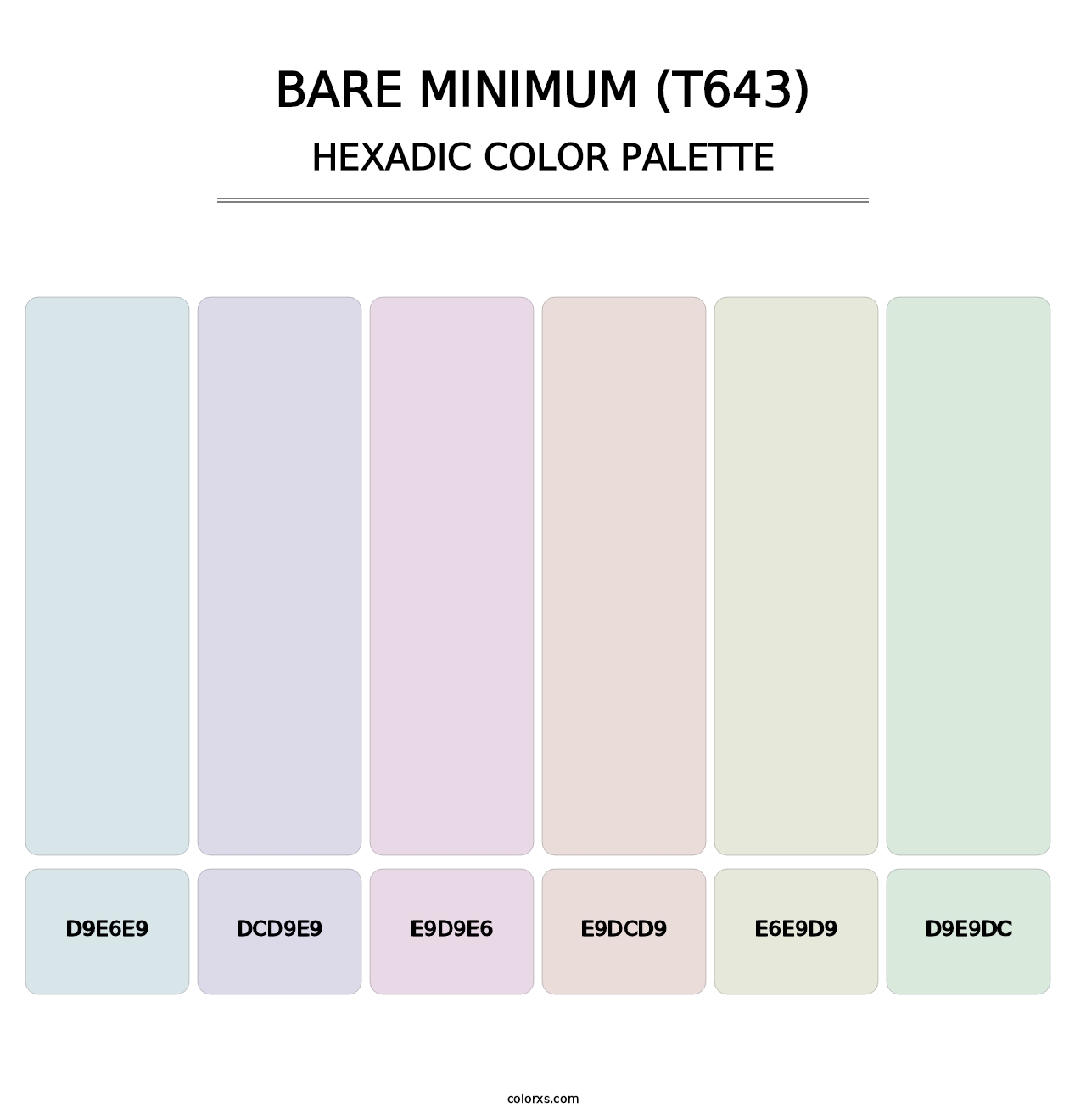 Bare Minimum (T643) - Hexadic Color Palette