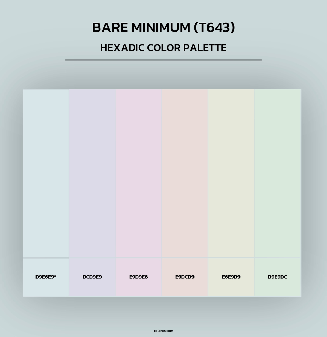 Bare Minimum (T643) - Hexadic Color Palette