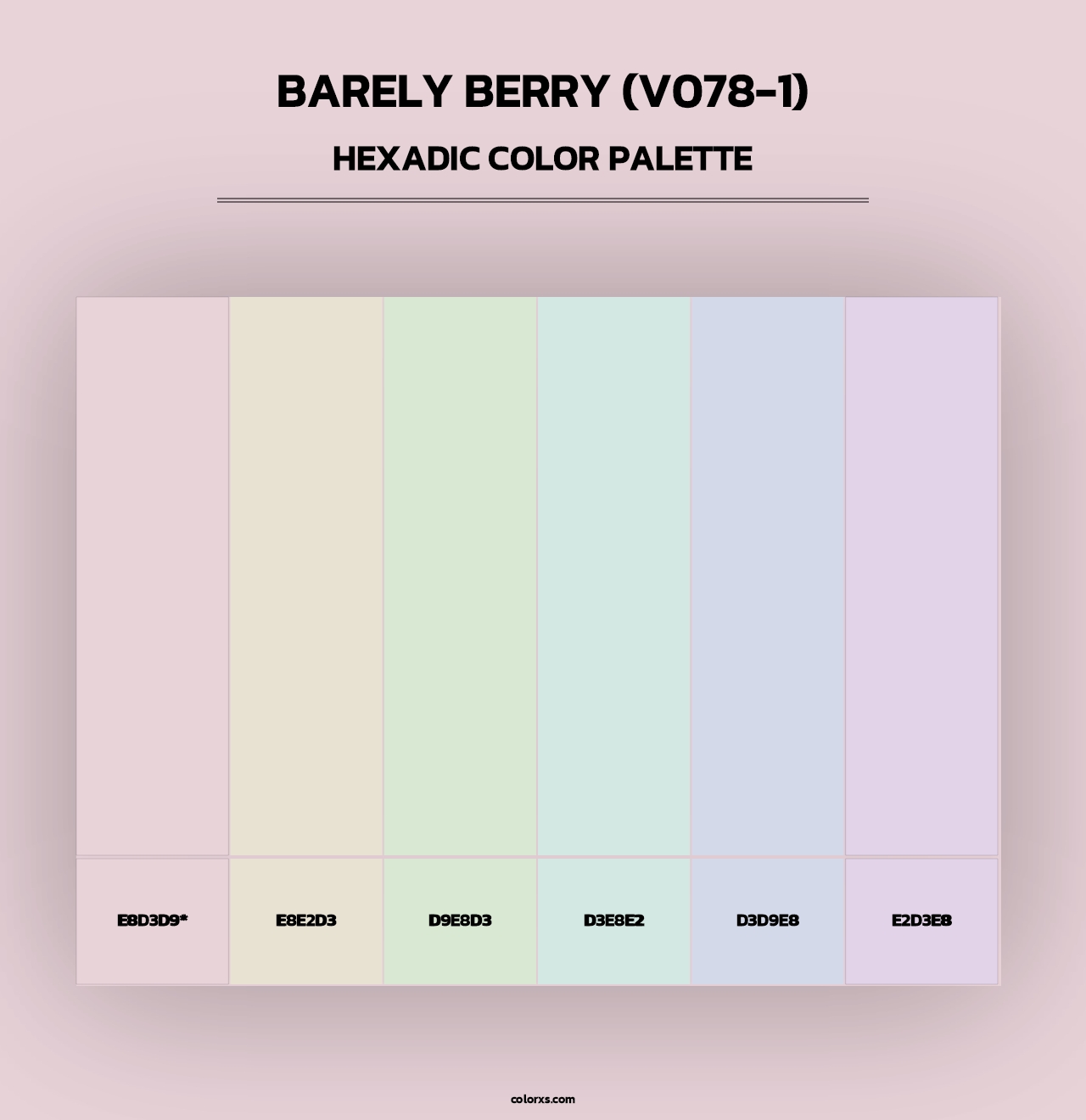 Barely Berry (V078-1) - Hexadic Color Palette