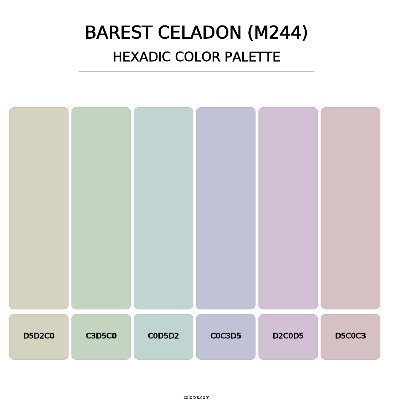 Barest Celadon (M244) - Hexadic Color Palette