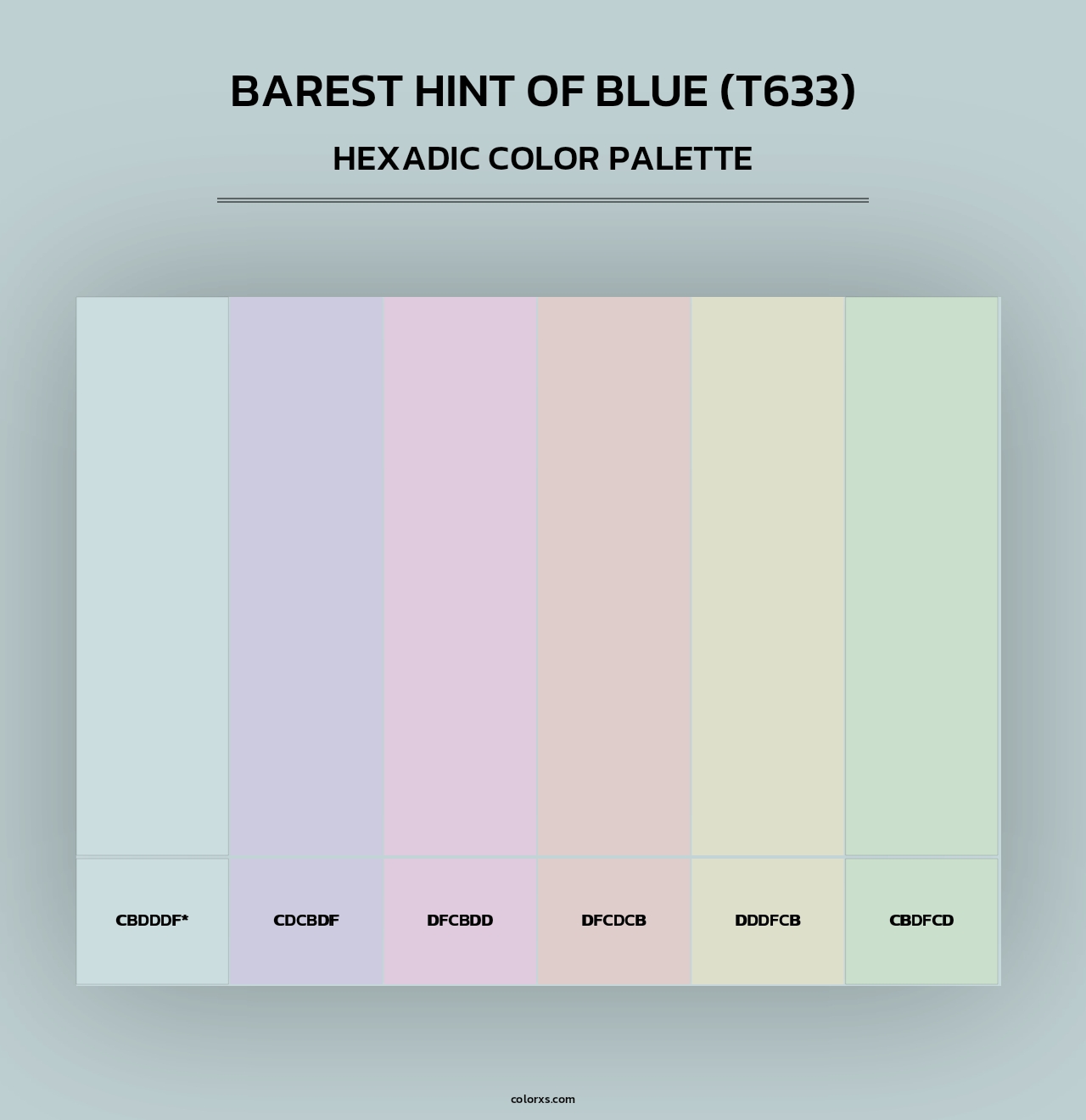 Barest Hint of Blue (T633) - Hexadic Color Palette