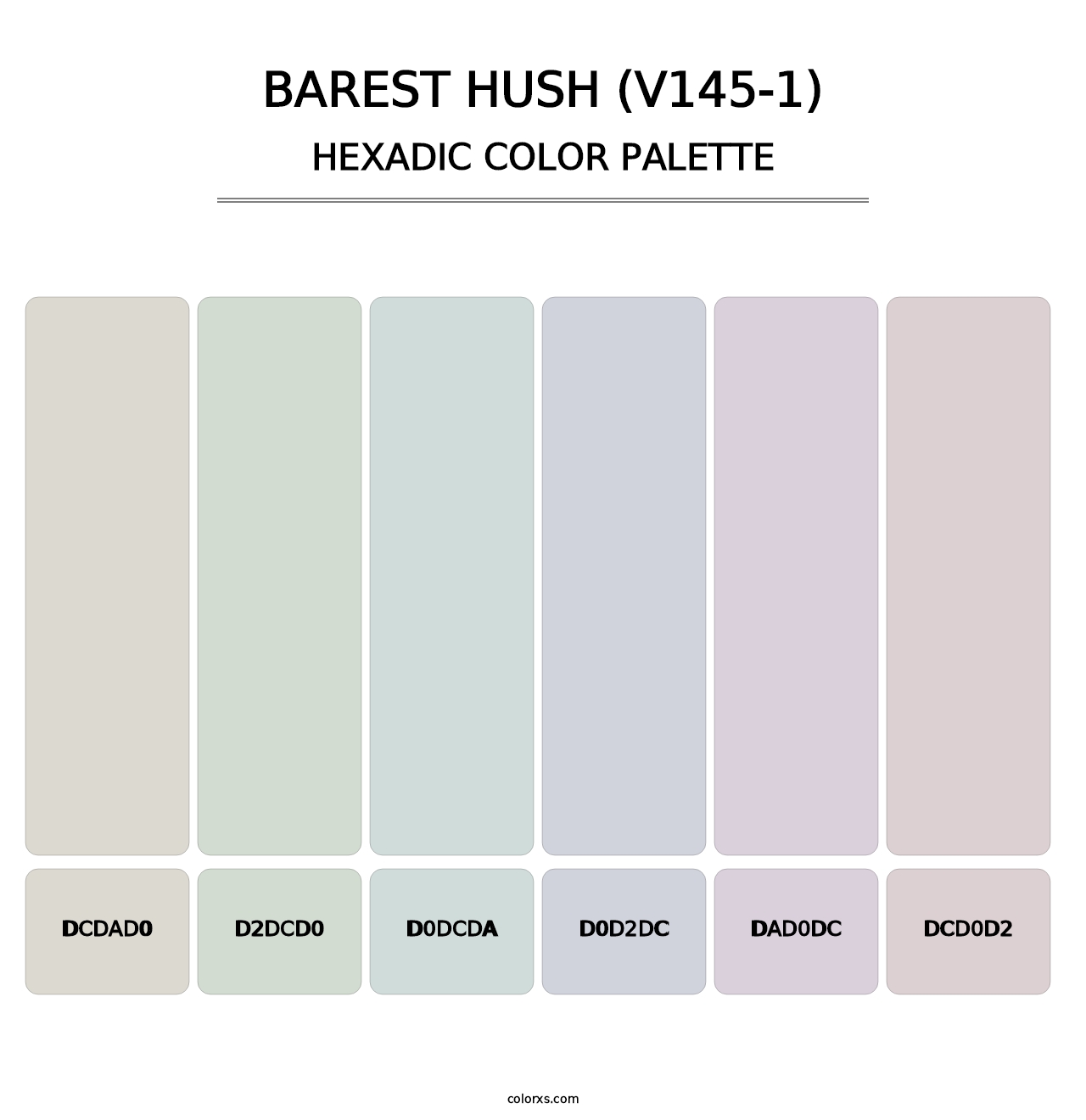Barest Hush (V145-1) - Hexadic Color Palette