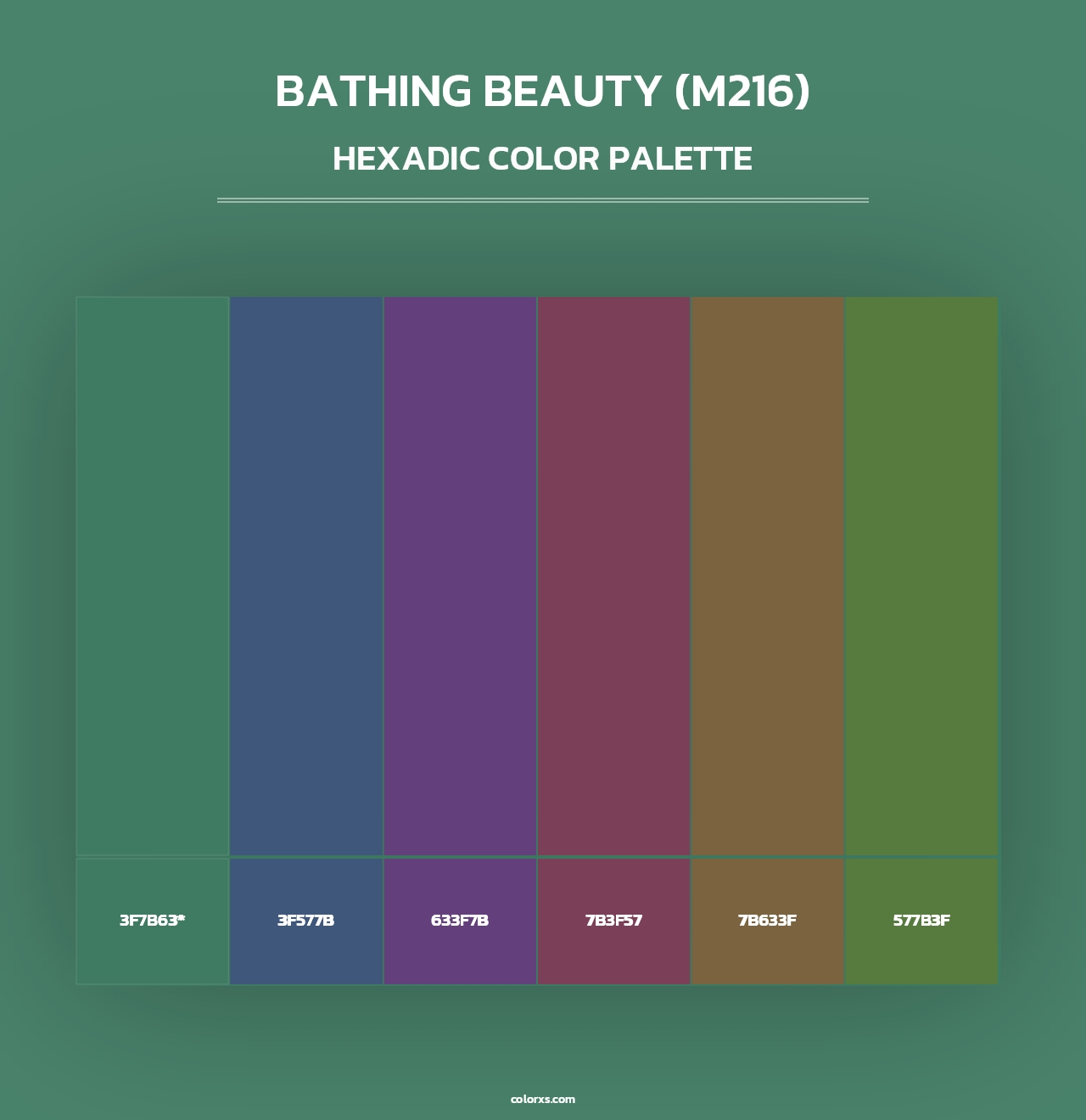 Bathing Beauty (M216) - Hexadic Color Palette