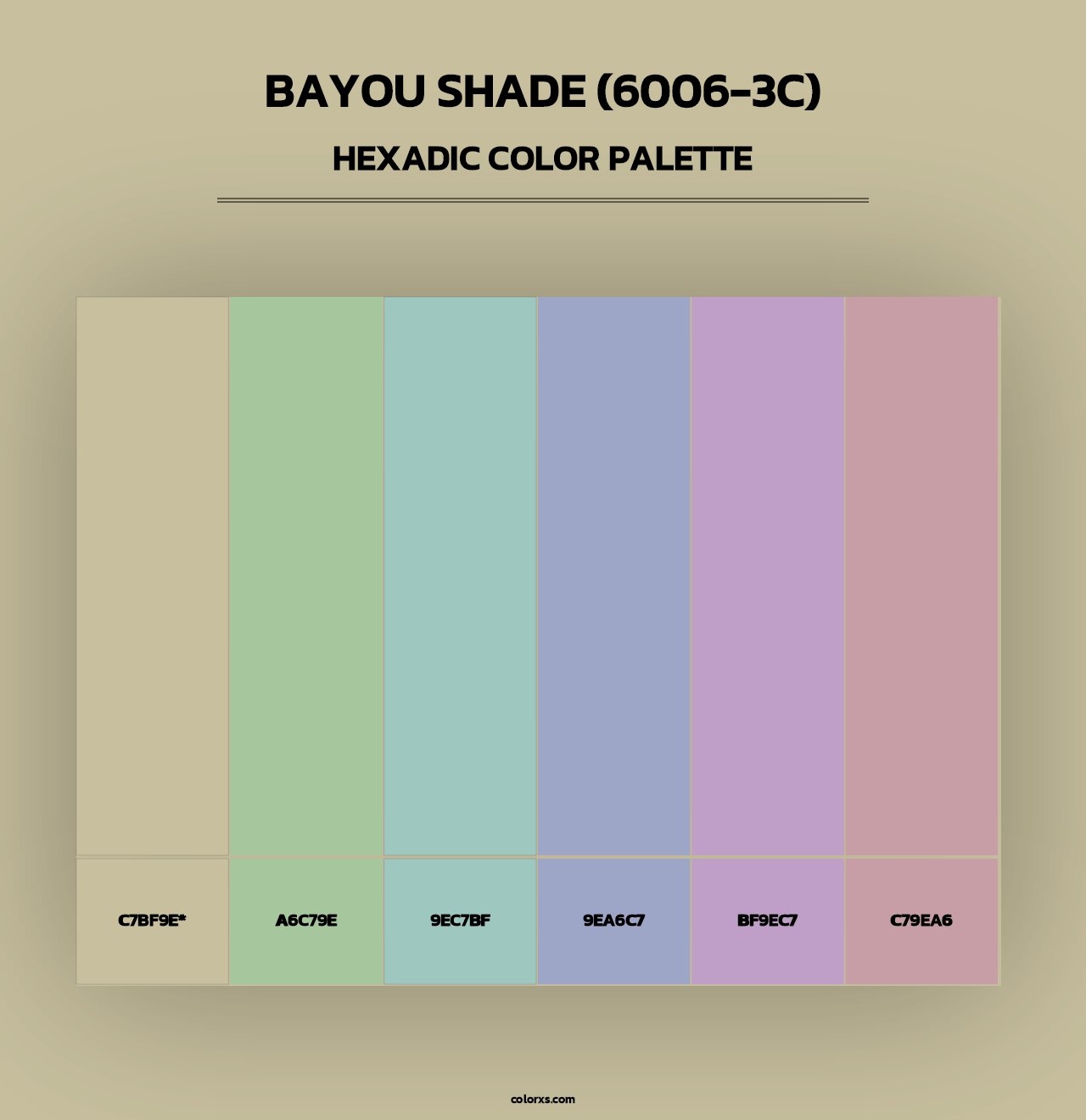 Bayou Shade (6006-3C) - Hexadic Color Palette