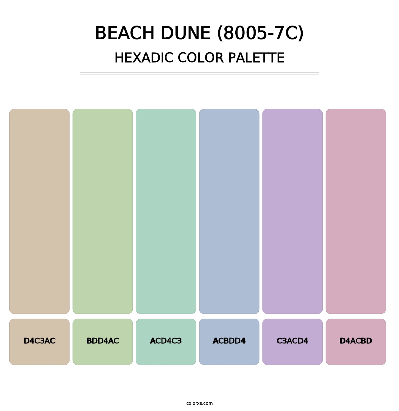 Beach Dune (8005-7C) - Hexadic Color Palette