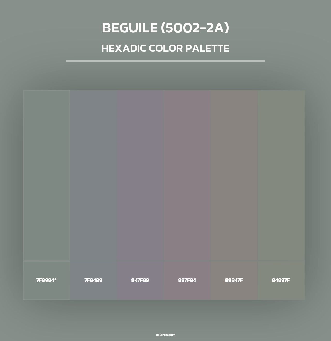 Beguile (5002-2A) - Hexadic Color Palette