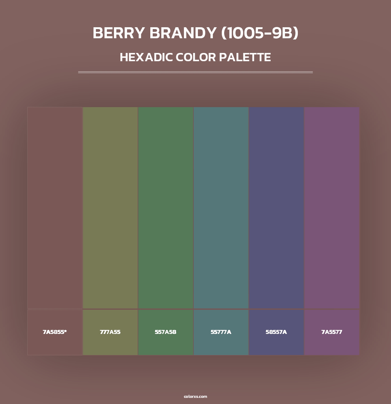 Berry Brandy (1005-9B) - Hexadic Color Palette