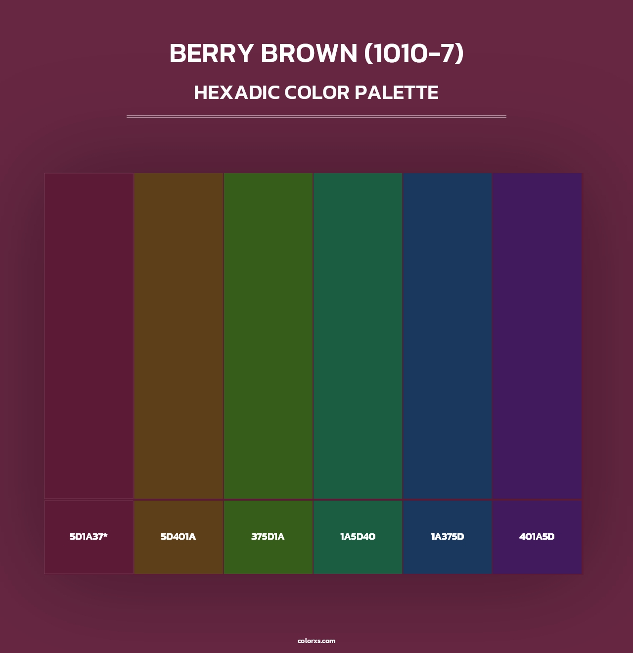 Berry Brown (1010-7) - Hexadic Color Palette
