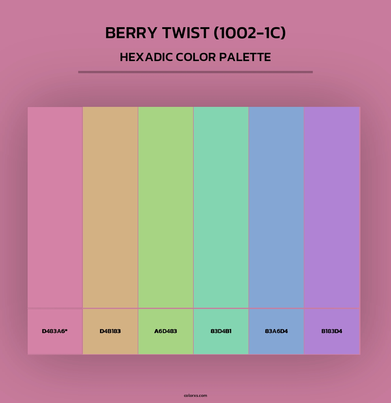 Berry Twist (1002-1C) - Hexadic Color Palette