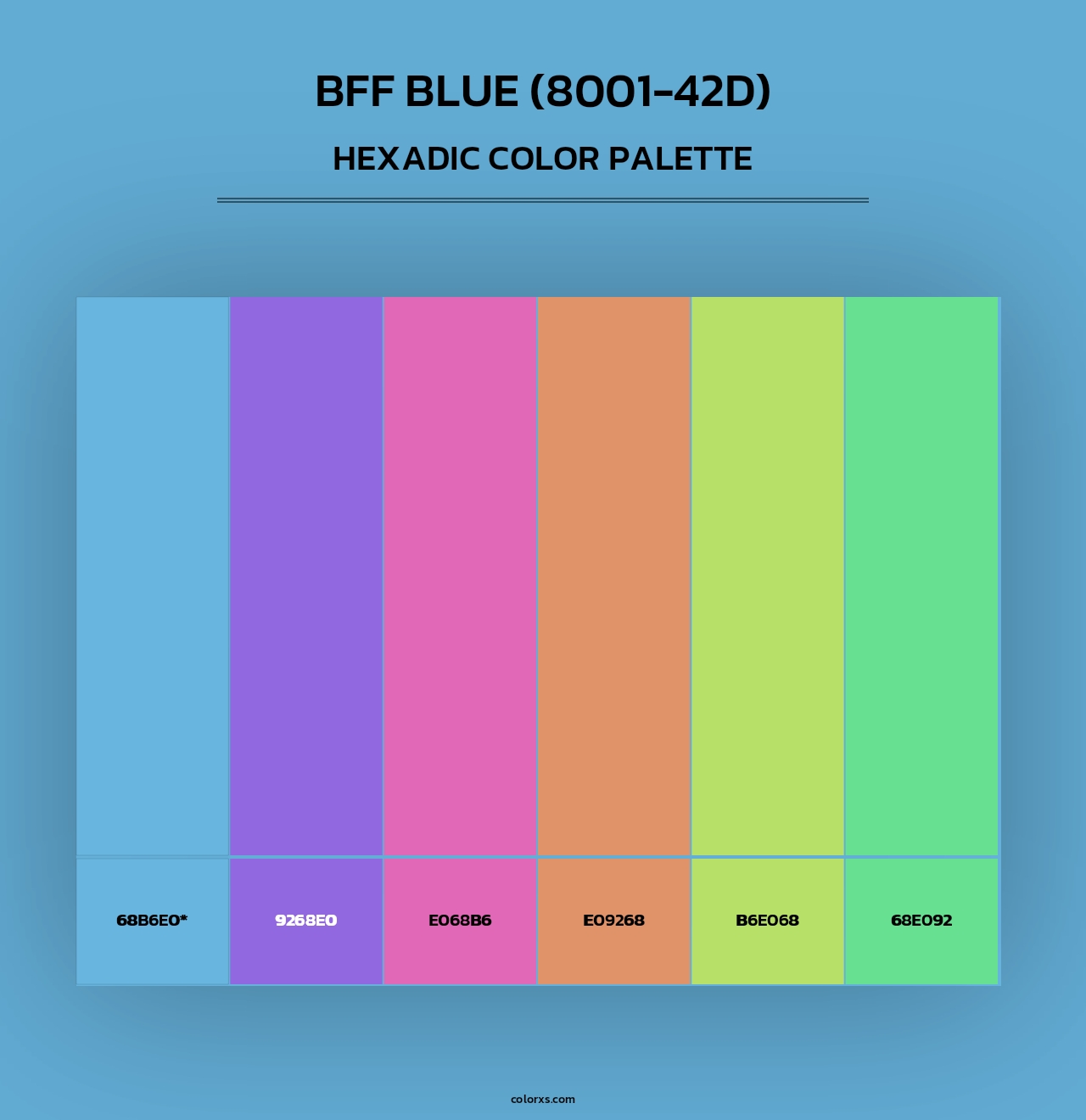 BFF Blue (8001-42D) - Hexadic Color Palette