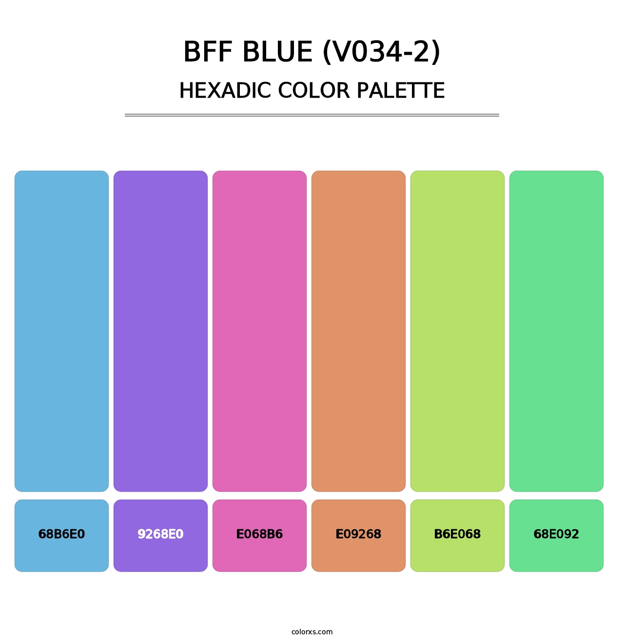 BFF Blue (V034-2) - Hexadic Color Palette