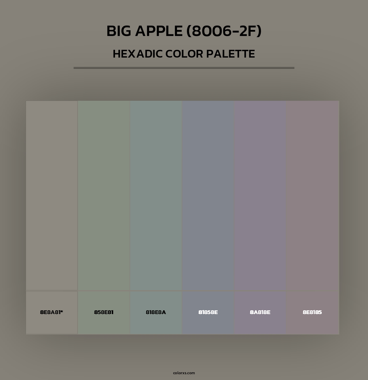 Big Apple (8006-2F) - Hexadic Color Palette