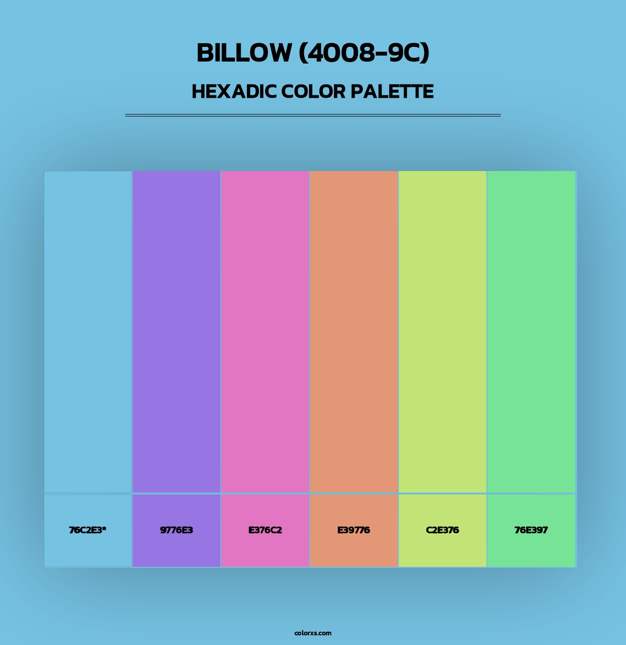 Billow (4008-9C) - Hexadic Color Palette
