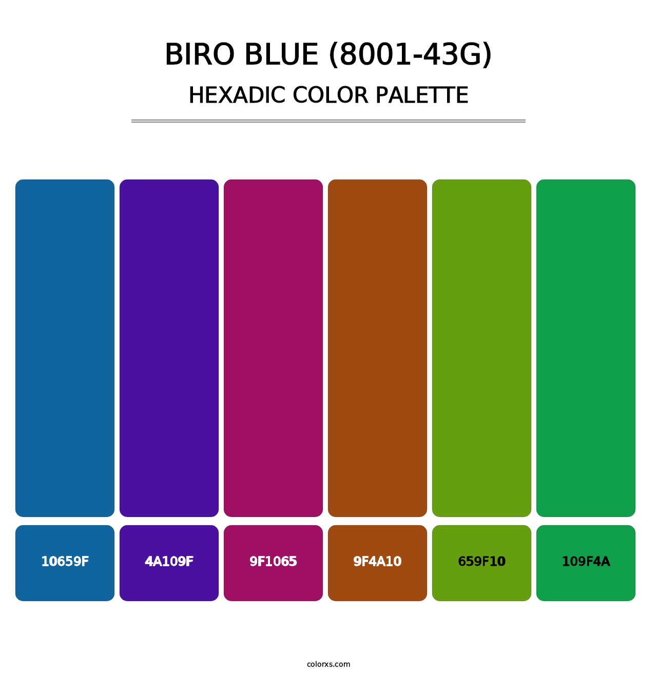 Biro Blue (8001-43G) - Hexadic Color Palette