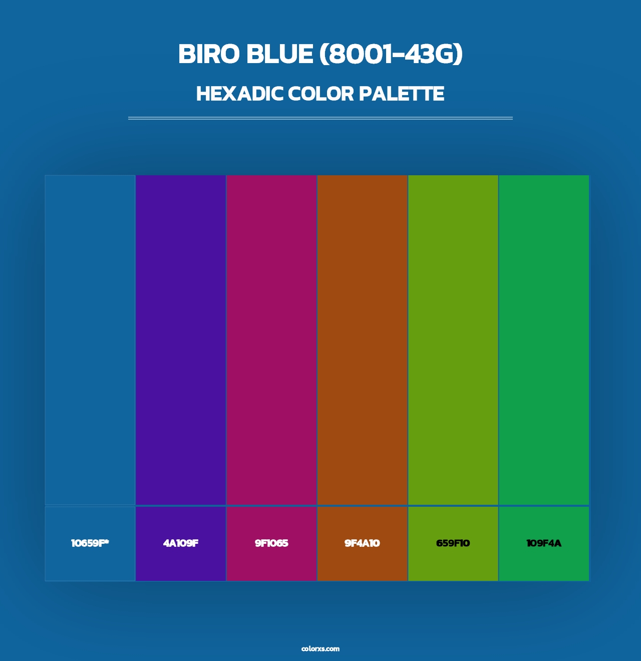 Biro Blue (8001-43G) - Hexadic Color Palette