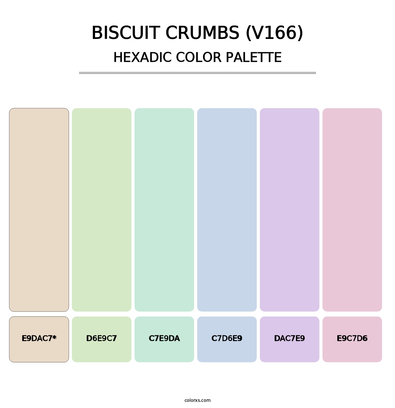 Biscuit Crumbs (V166) - Hexadic Color Palette