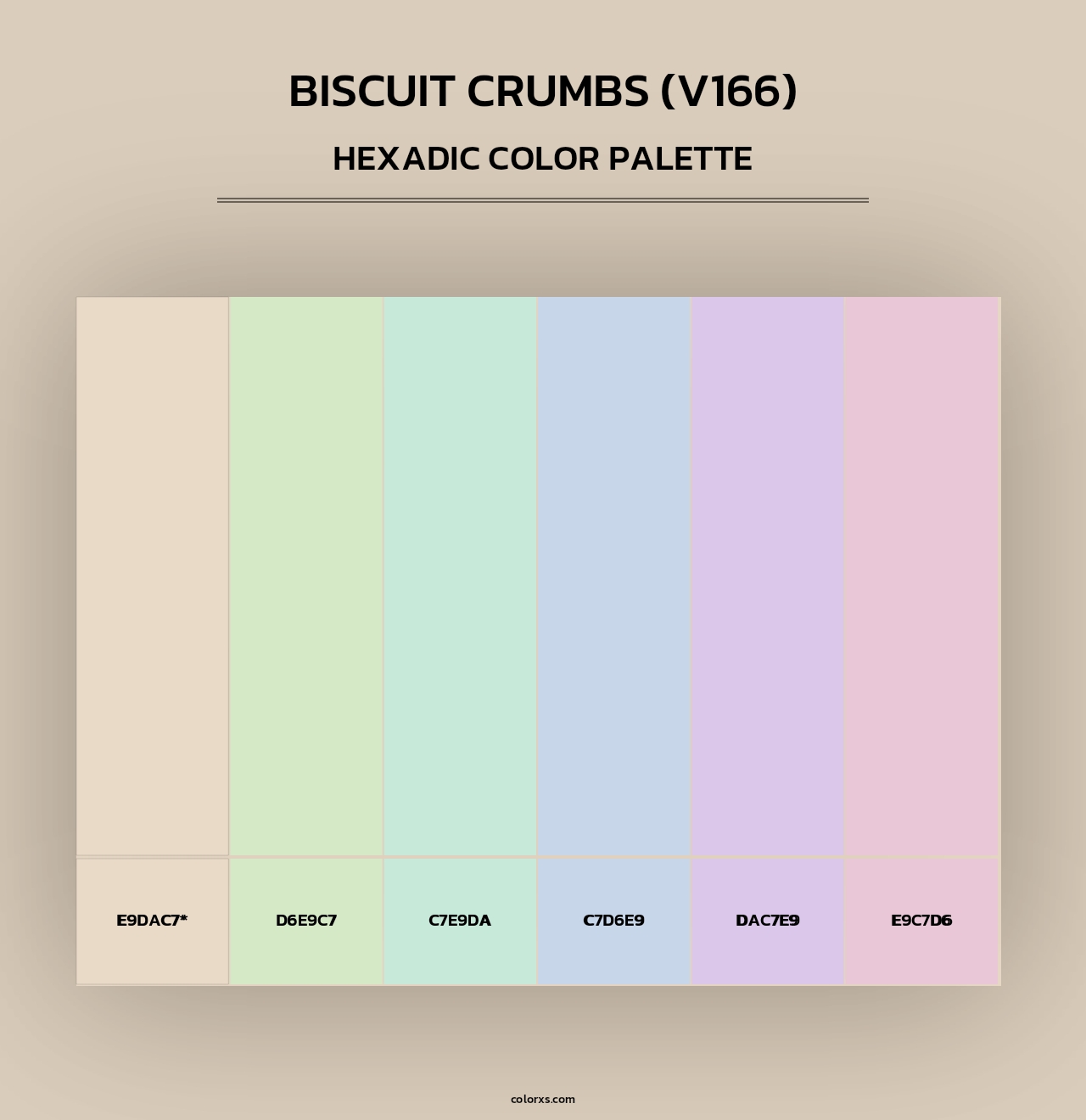 Biscuit Crumbs (V166) - Hexadic Color Palette
