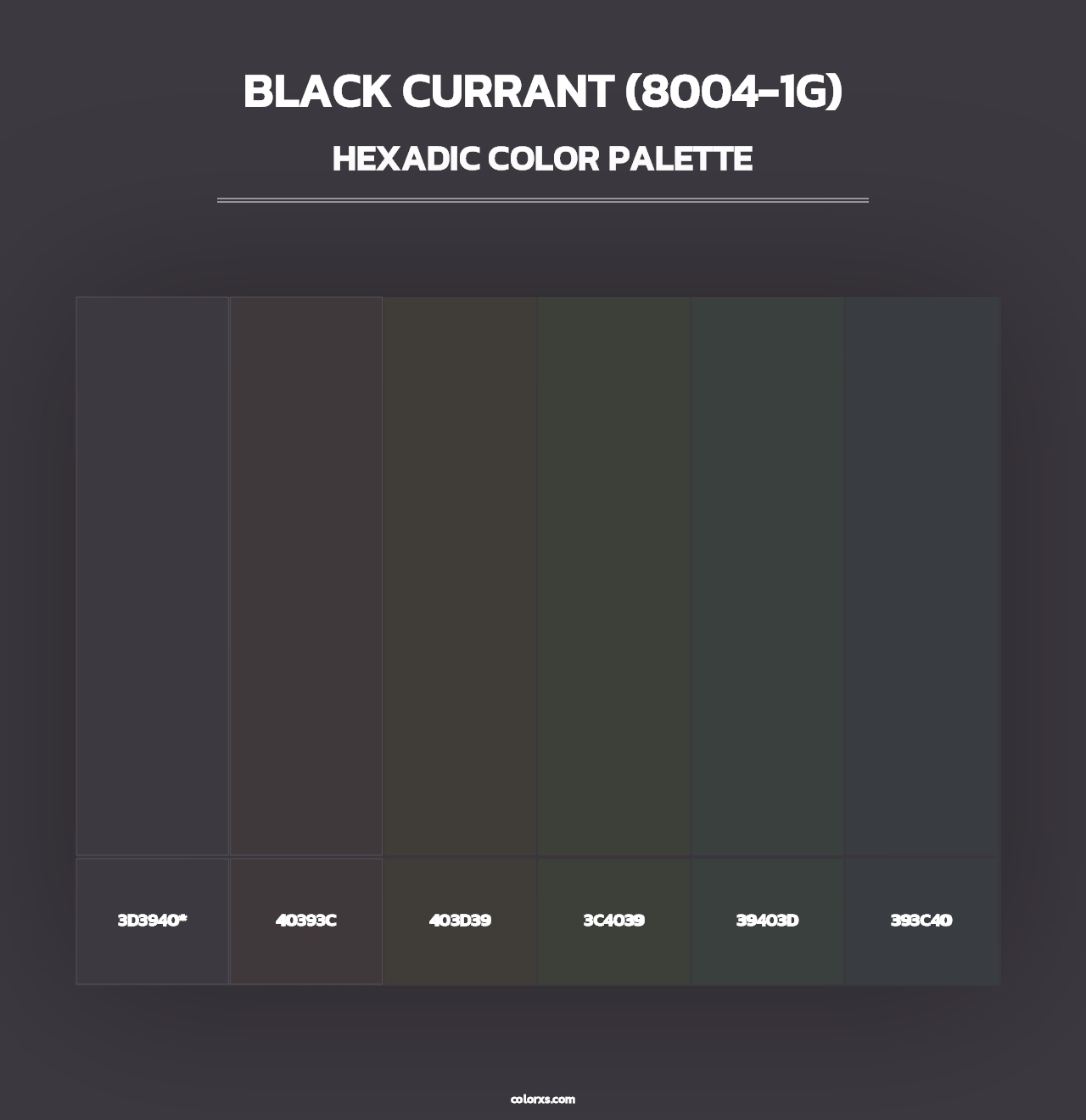 Black Currant (8004-1G) - Hexadic Color Palette