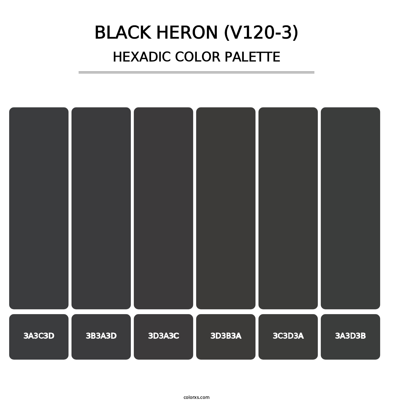 Black Heron (V120-3) - Hexadic Color Palette