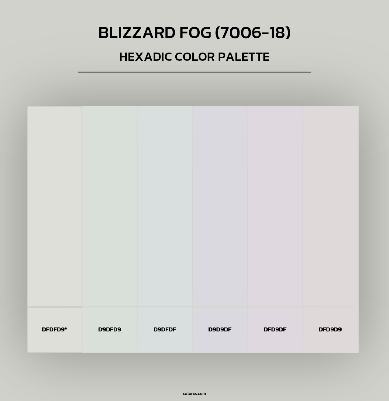 Blizzard Fog (7006-18) - Hexadic Color Palette