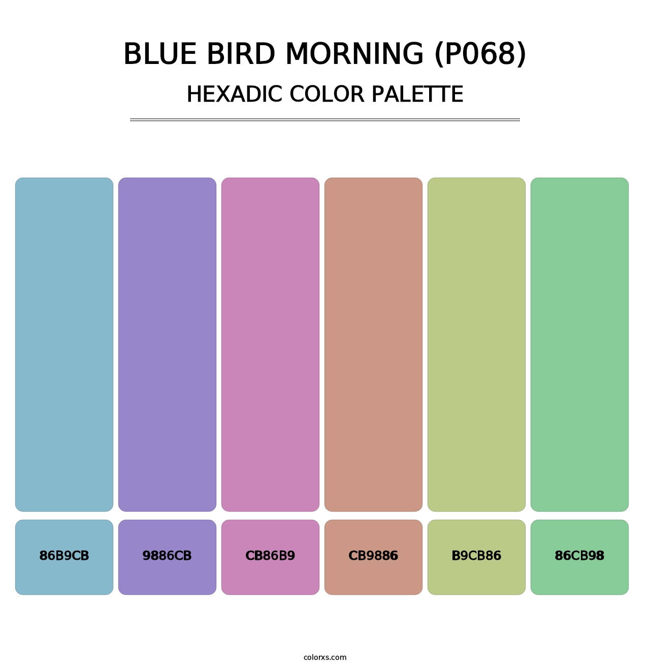Blue Bird Morning (P068) - Hexadic Color Palette