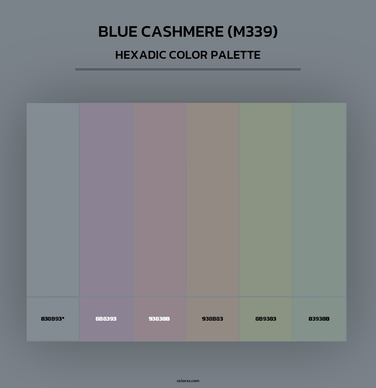 Blue Cashmere (M339) - Hexadic Color Palette