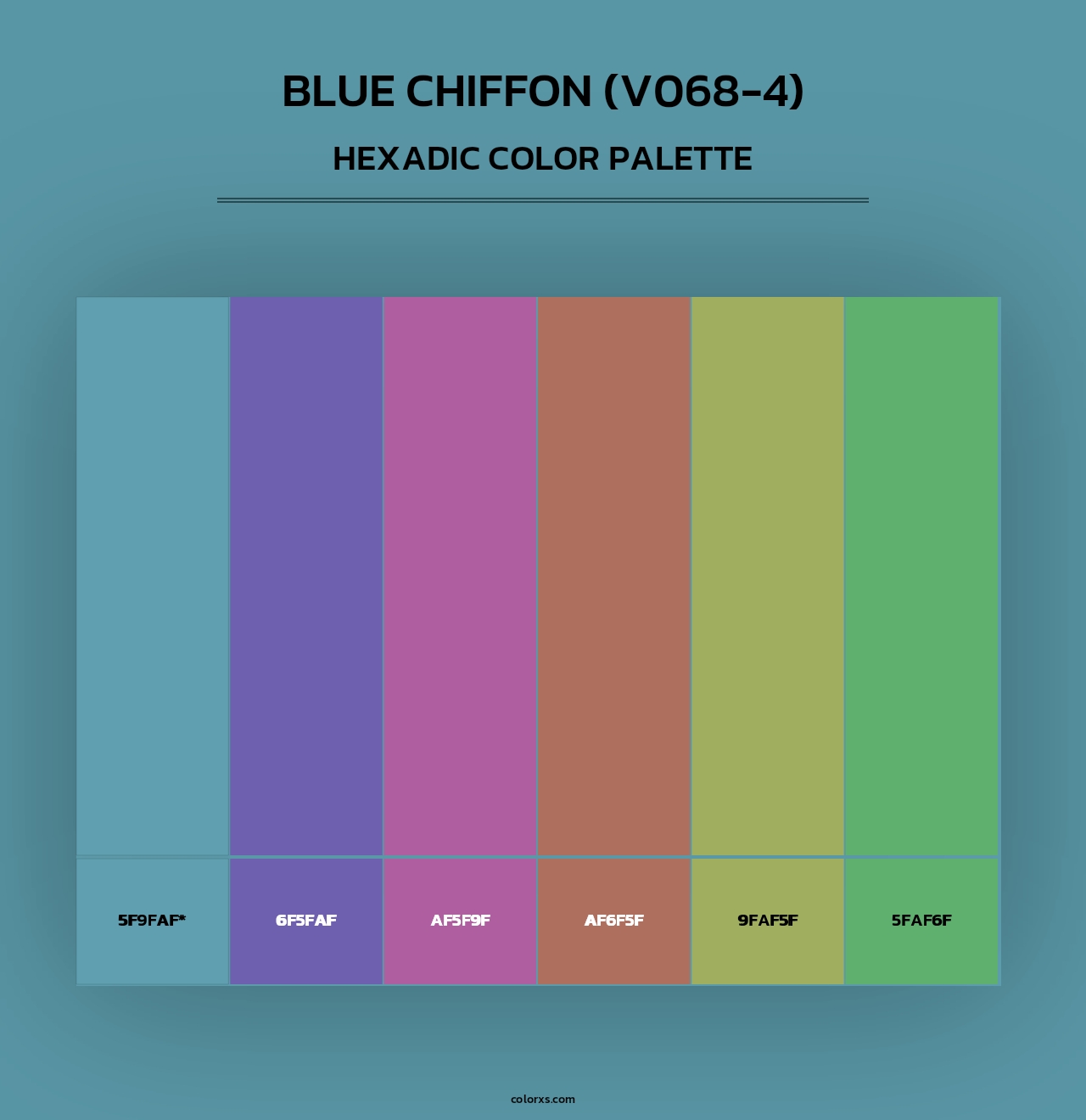 Blue Chiffon (V068-4) - Hexadic Color Palette
