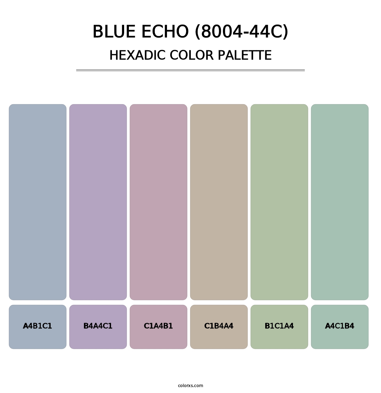 Blue Echo (8004-44C) - Hexadic Color Palette