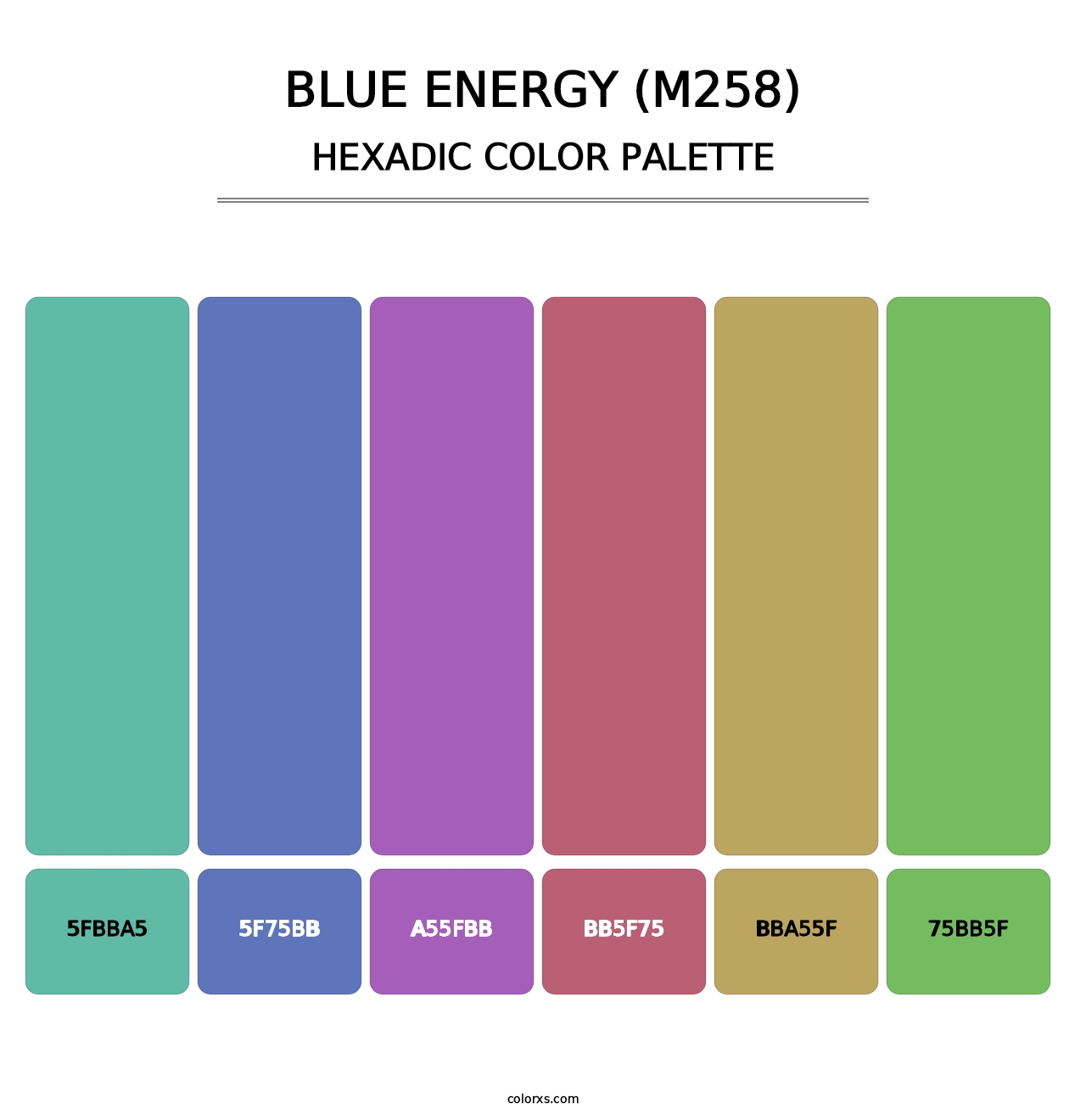 Blue Energy (M258) - Hexadic Color Palette